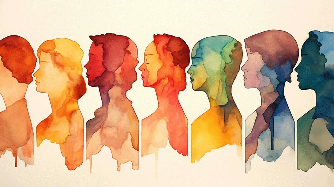 drawing profiles of different people