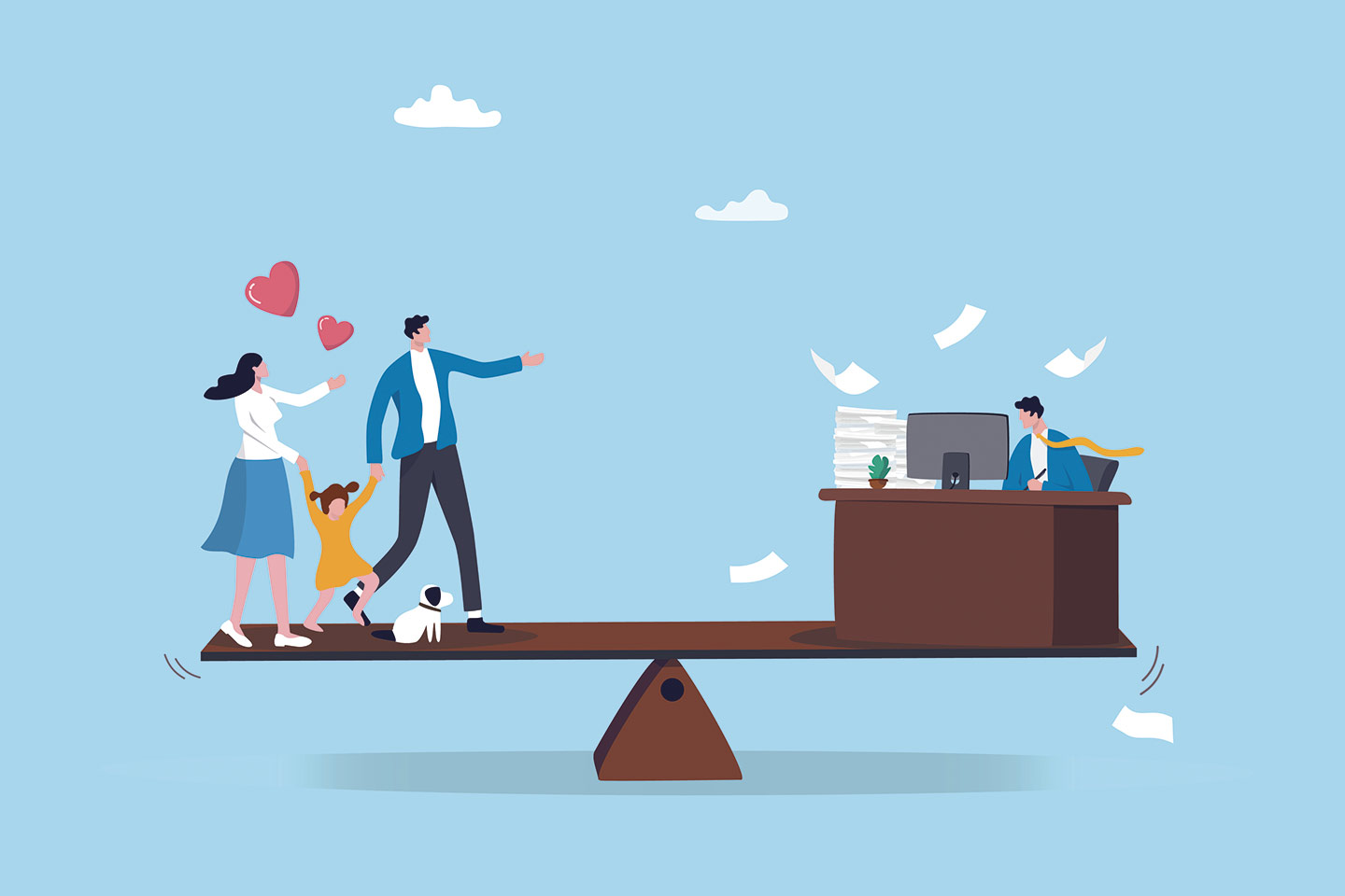 illustration of work-family balance