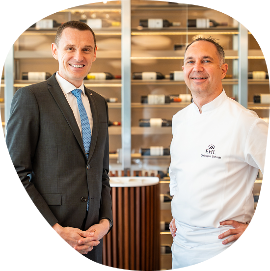 MOF Thomas Fefin and Chef Christophe Schmitt at Berceau des Sens EHL